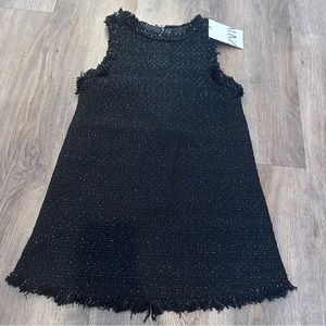 Zara girls Black sparkly mini dress